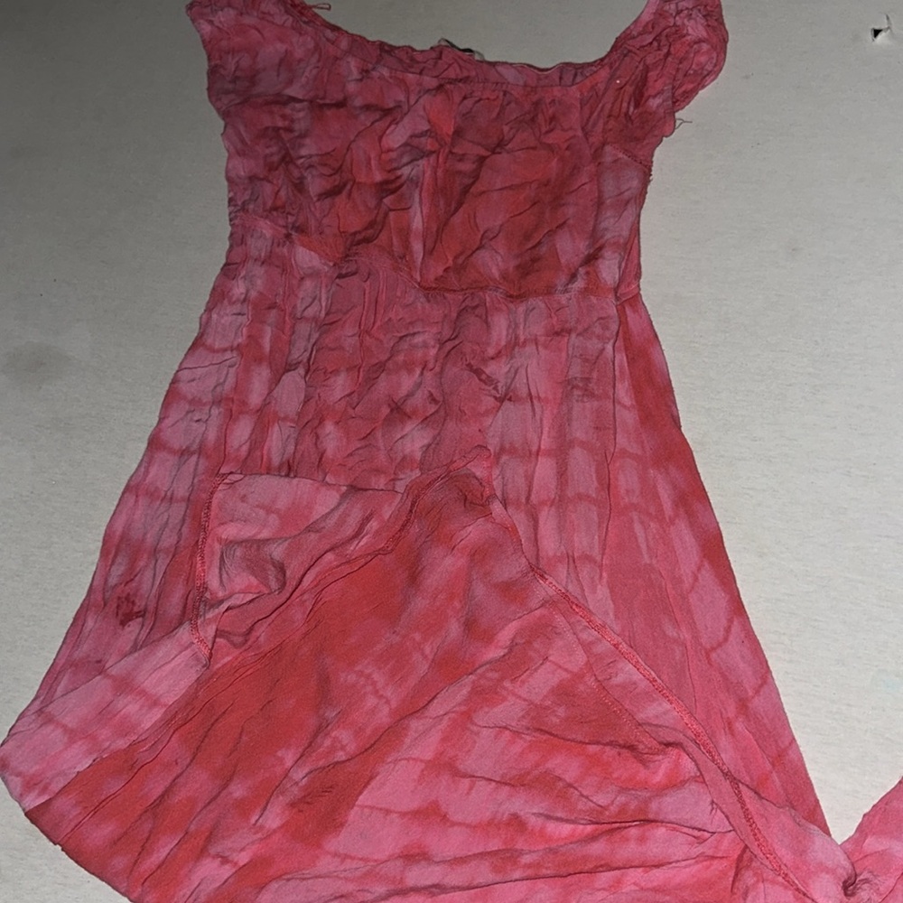 Womens Size Large Julia Pink Sheer Dress.
